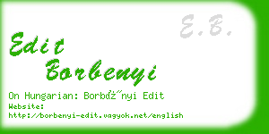 edit borbenyi business card